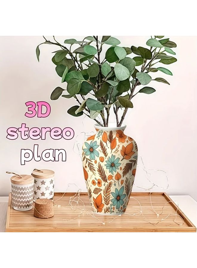 SH1690 Gorgeous Leaves 3D Puzzle Vase Unique Flower Vase For Home Office Decoration Birthday Holiday Gift - Image 1